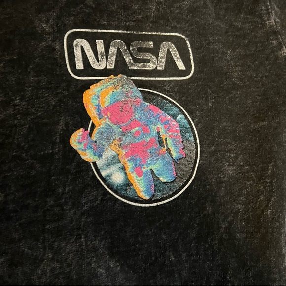 Hyper Space Stone Wash Black NASA hoodie - Picture 2 of 5